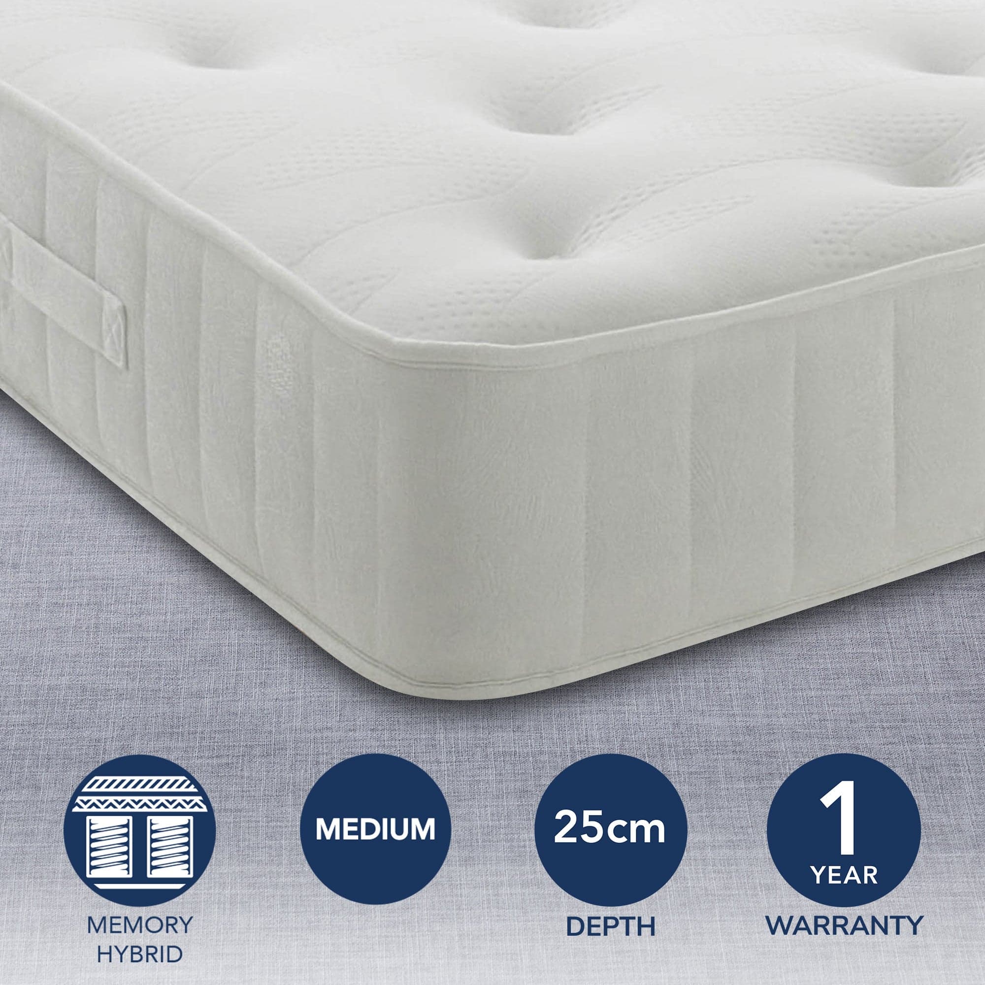 Maestro Medium Memory Foam Mattress White
