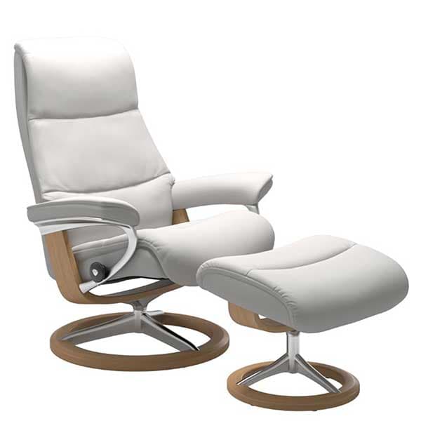 Stressless View Signature Chair Stool Choice of Leather - Barker & Stonehouse