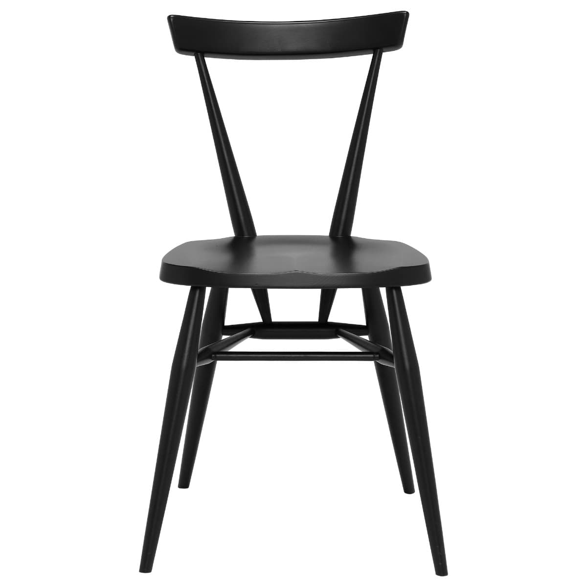 Ercol Originals Stacking Dining Chair - Black - Ash Wood - - Barker & Stonehouse