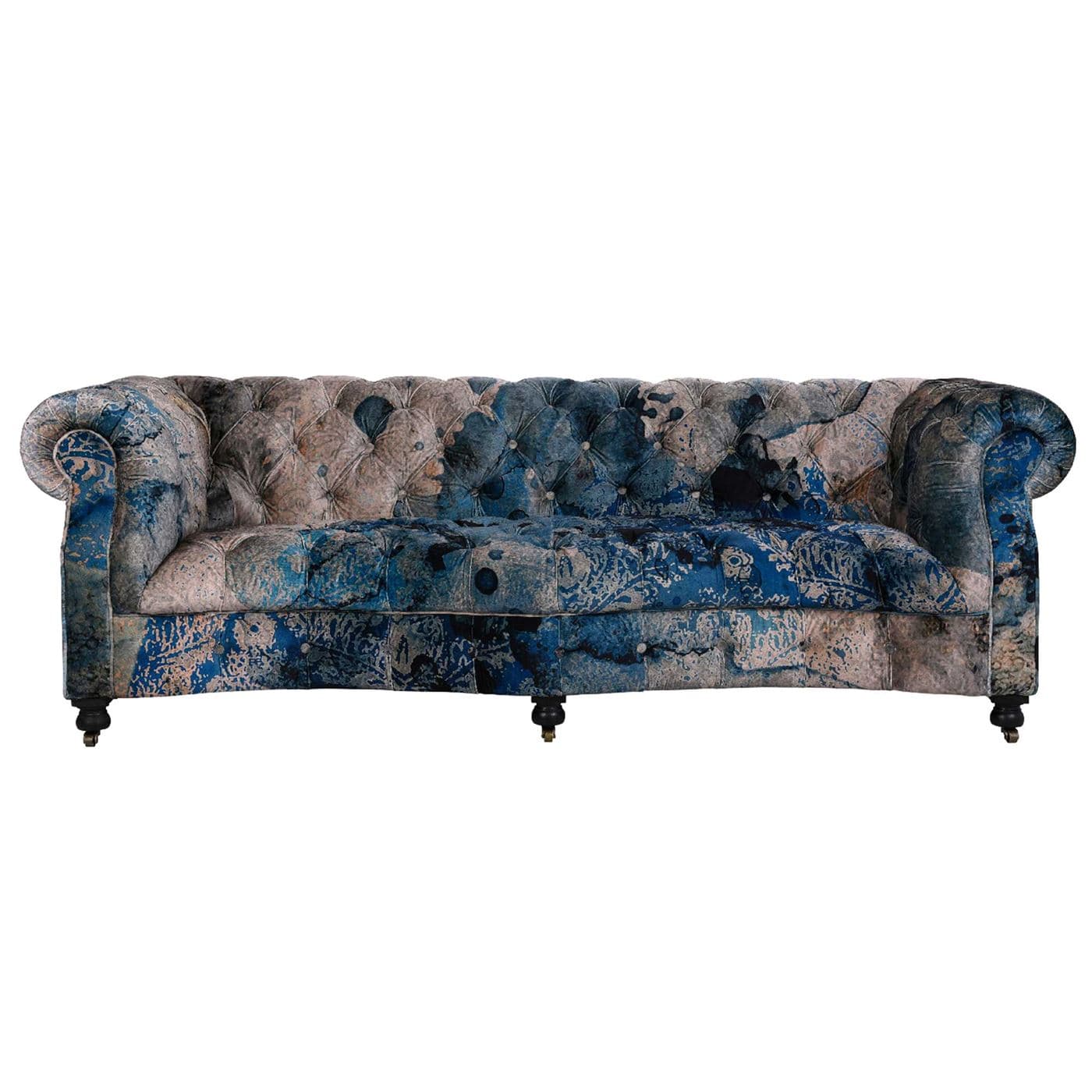 Timothy Oulton Serpentine 3 Seater Sofa, Faded and Degraded Melting Paisley