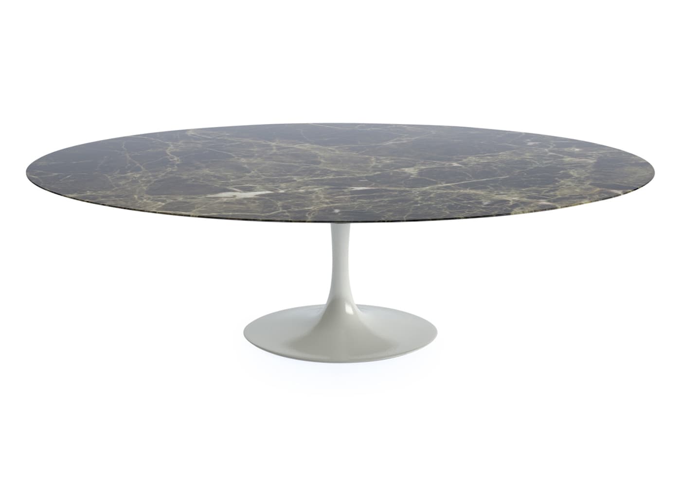 Knoll Saarinen Extra Large Oval Table Emperador Coated Marble