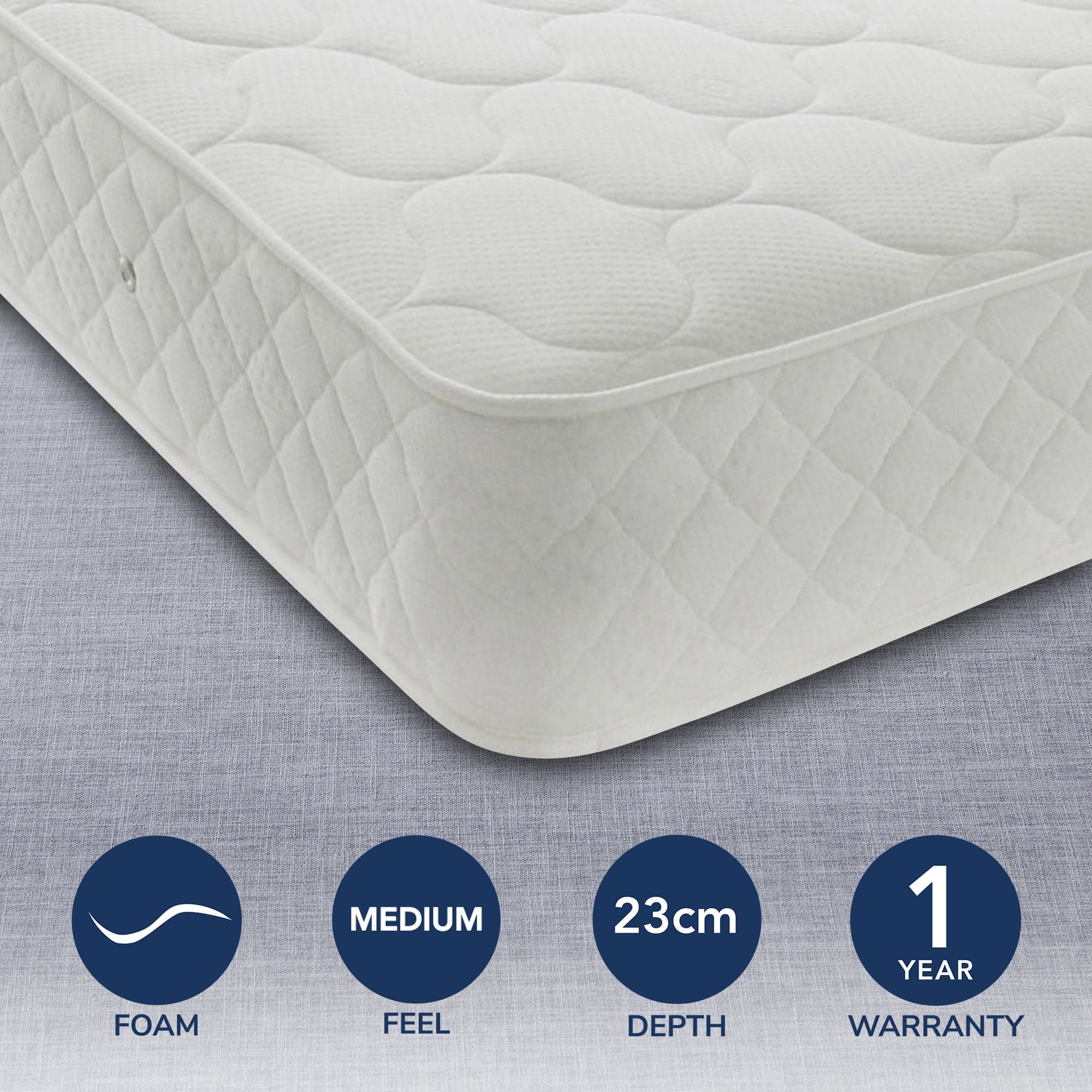 Prince Rebounce Medium Mattress White