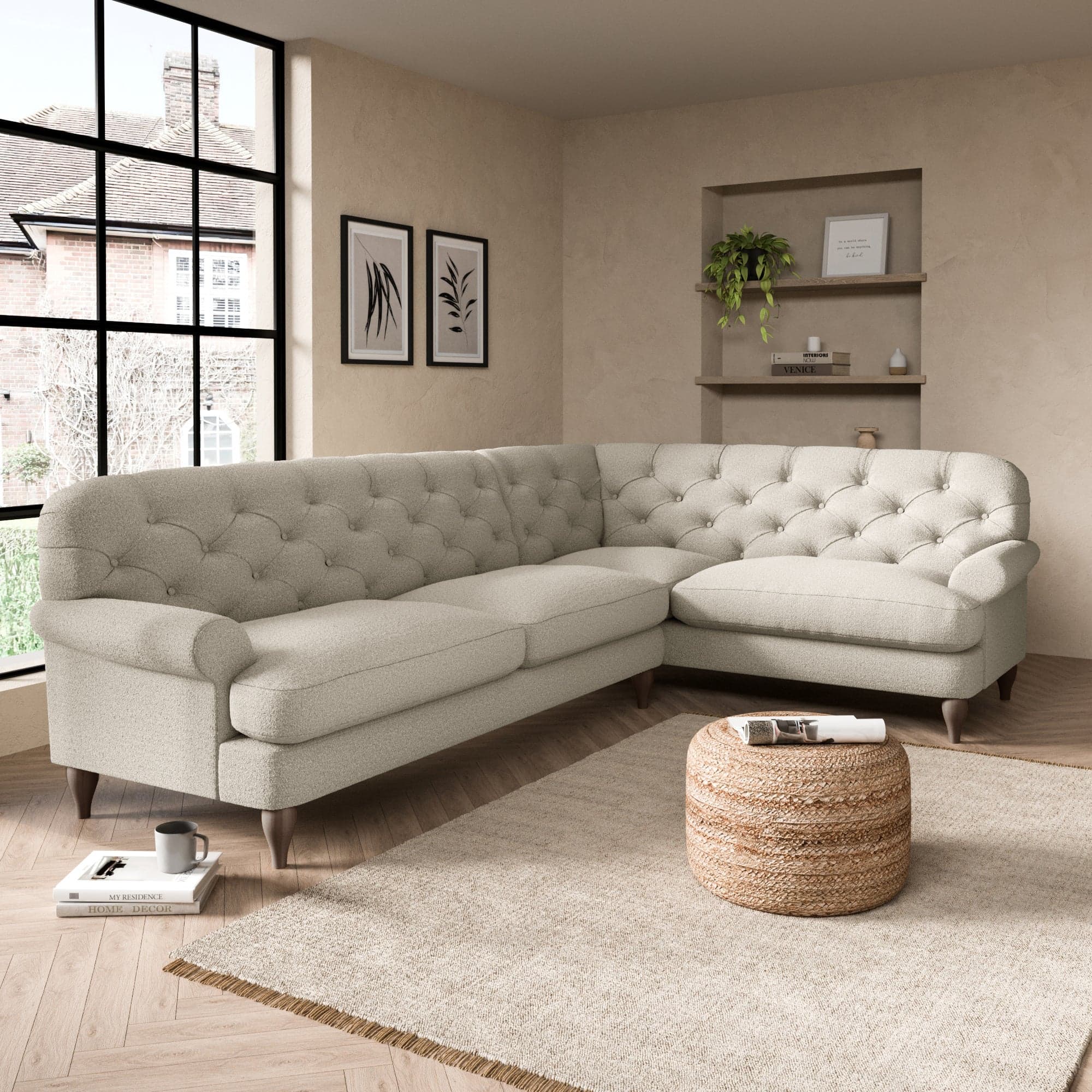 Canterbury Cosy Marl Right Hand Corner Sofa Cosy Marl Chateau Grey