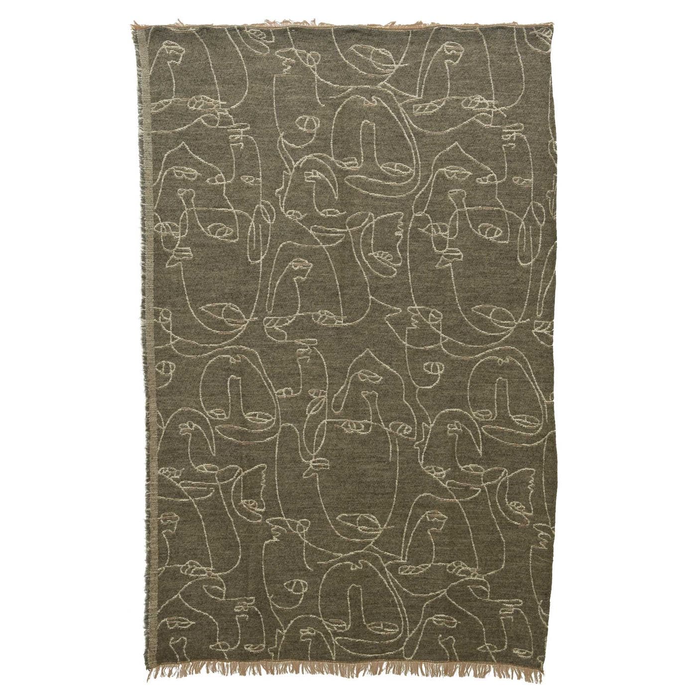 Faces Throw - Abstract Design - Made From Polyester - Measuring: W130 x D170cm