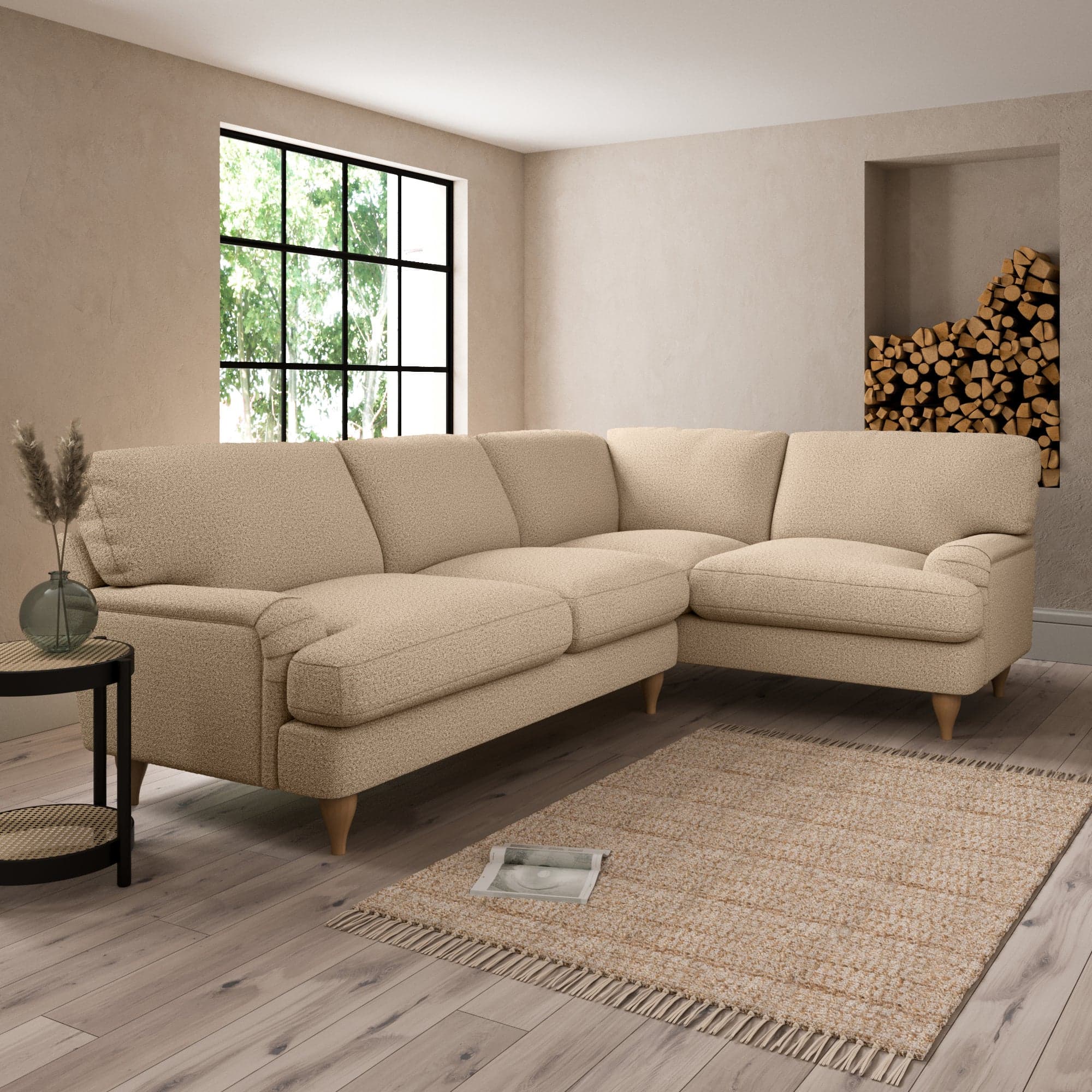 Darwin Cosy Marl Right Hand Corner Sofa Brown
