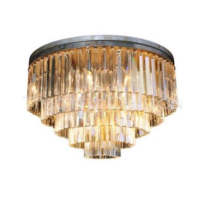 Timothy Oulton Odeon Medium 5 Ring Flushmount Chandelier, Natural