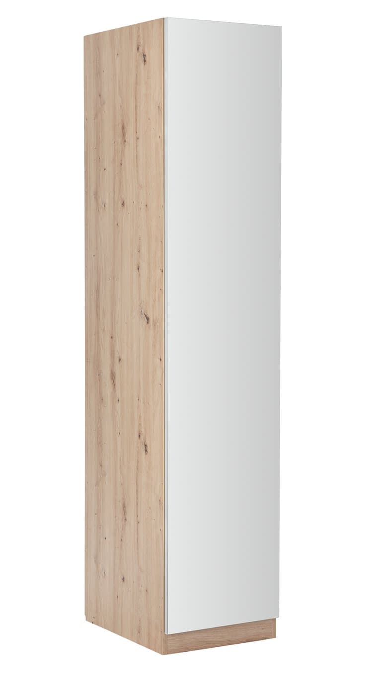 Habitat Munich 1 Door Mirror Wardrobe - Oak Effect