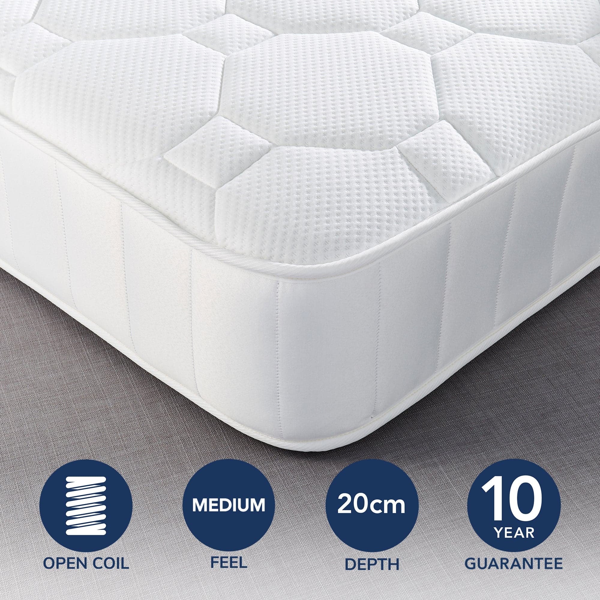 Fogarty Just Right Gel Top Orthopaedic Open Coil Mattress White