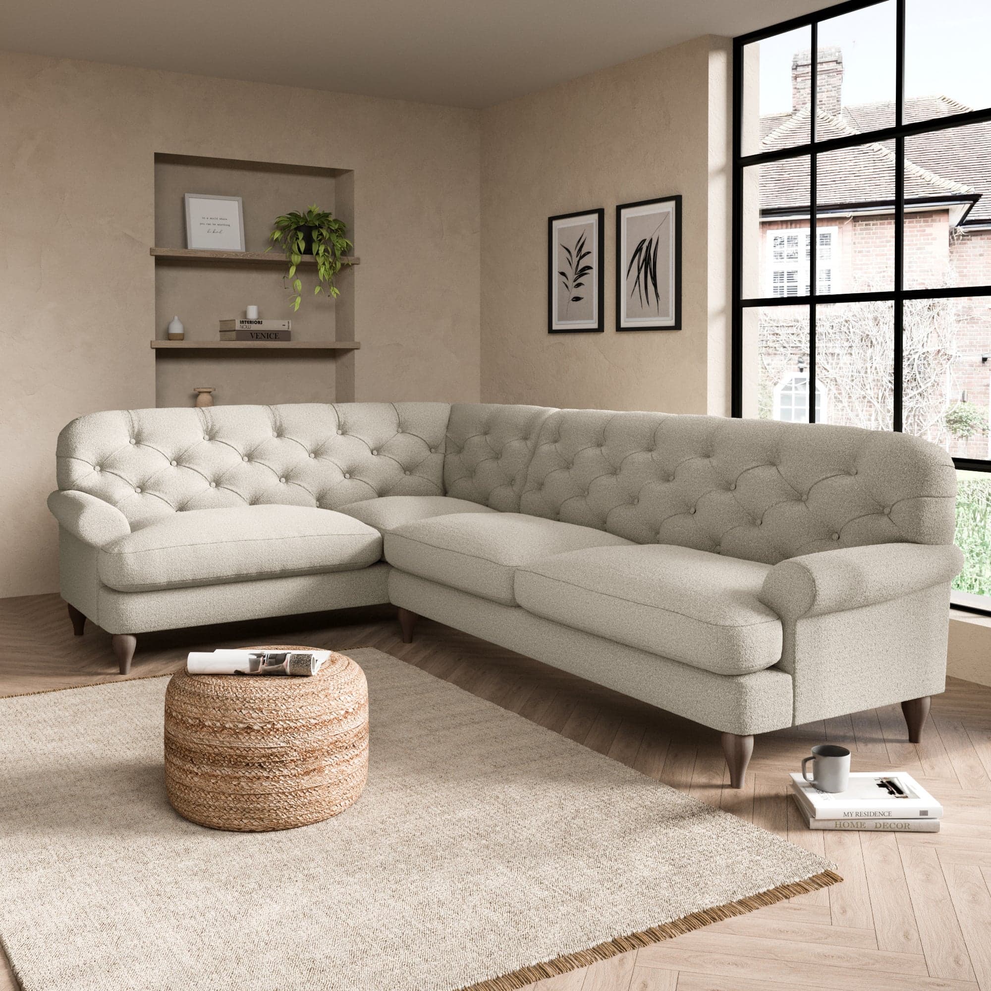 Canterbury Cosy Marl Left Hand Corner Sofa Cosy Marl Chateau Grey