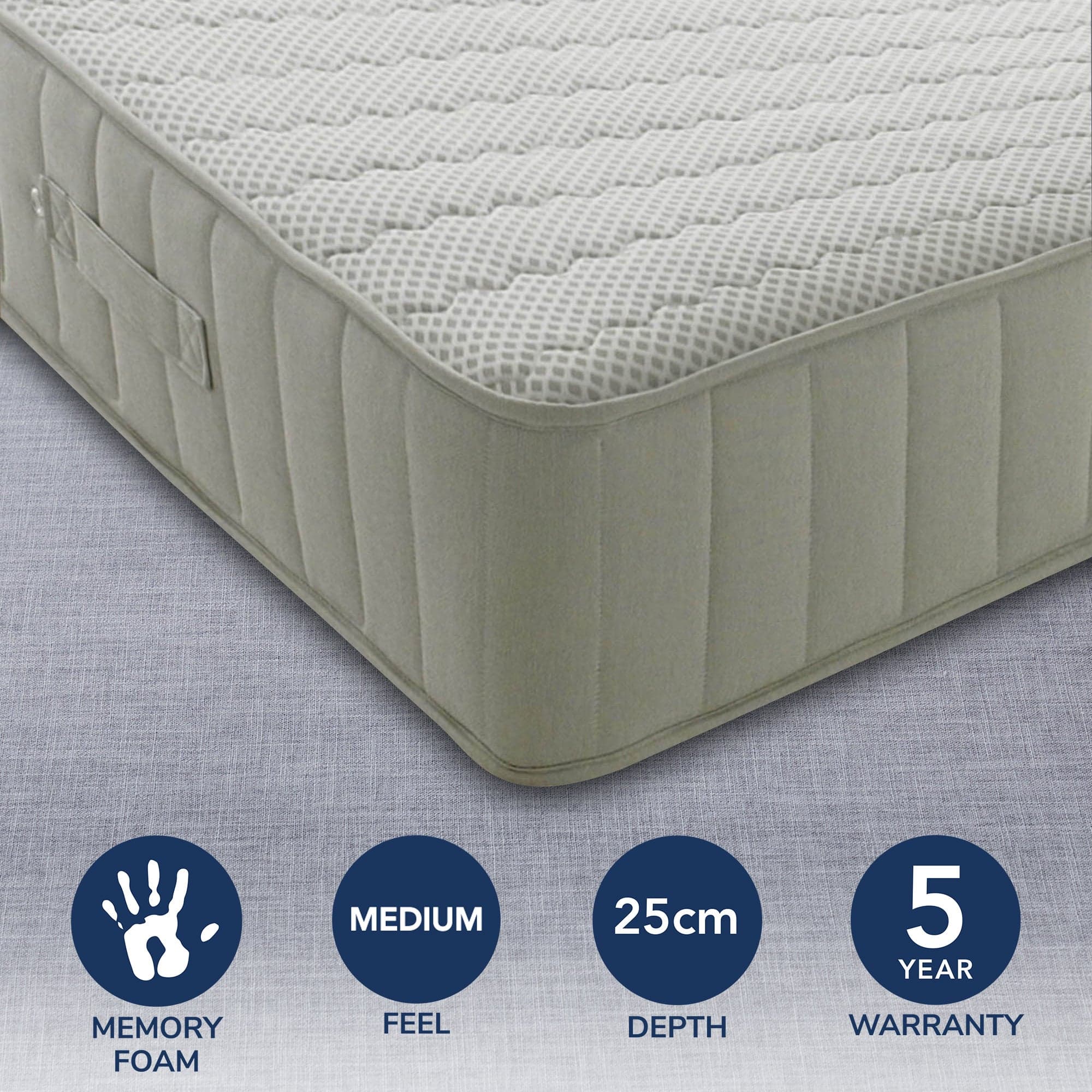 Memory Comfort Medium Mattress White