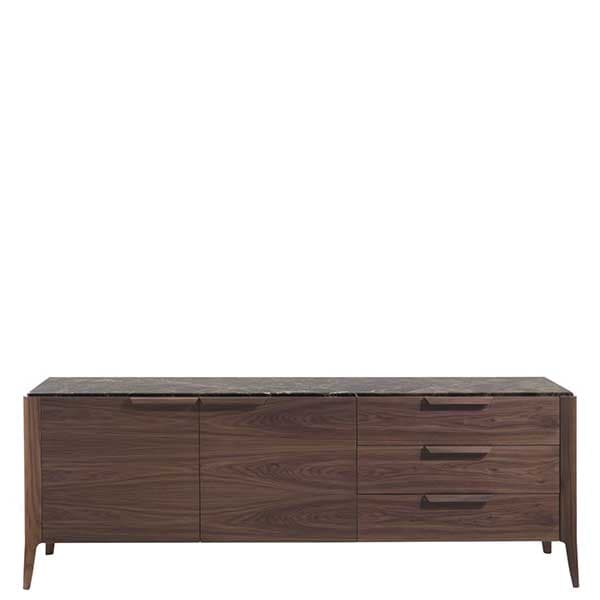 Porada Atlante 3 Sideboard Canaletta Walnut Brown Emparador - W212 x D56.1 x H76cm