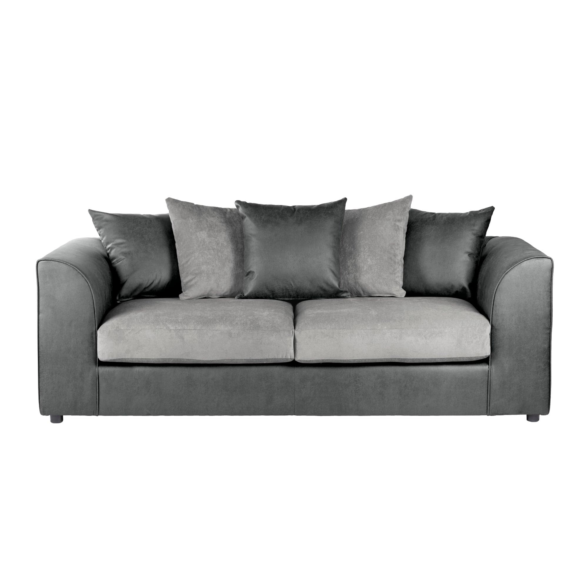 Blake Fabric Combo 3 Seater Sofa Grey