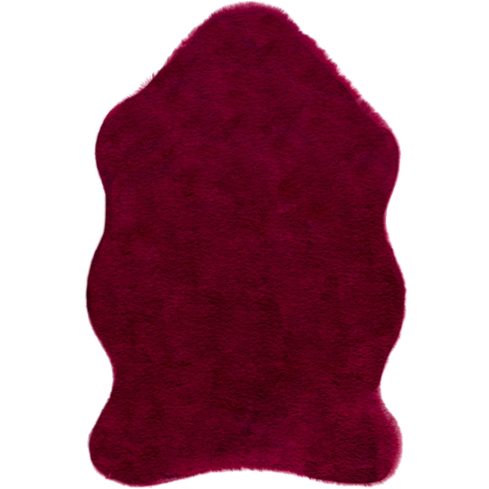 Supersoft Single Pelt Faux Fur Rug Red