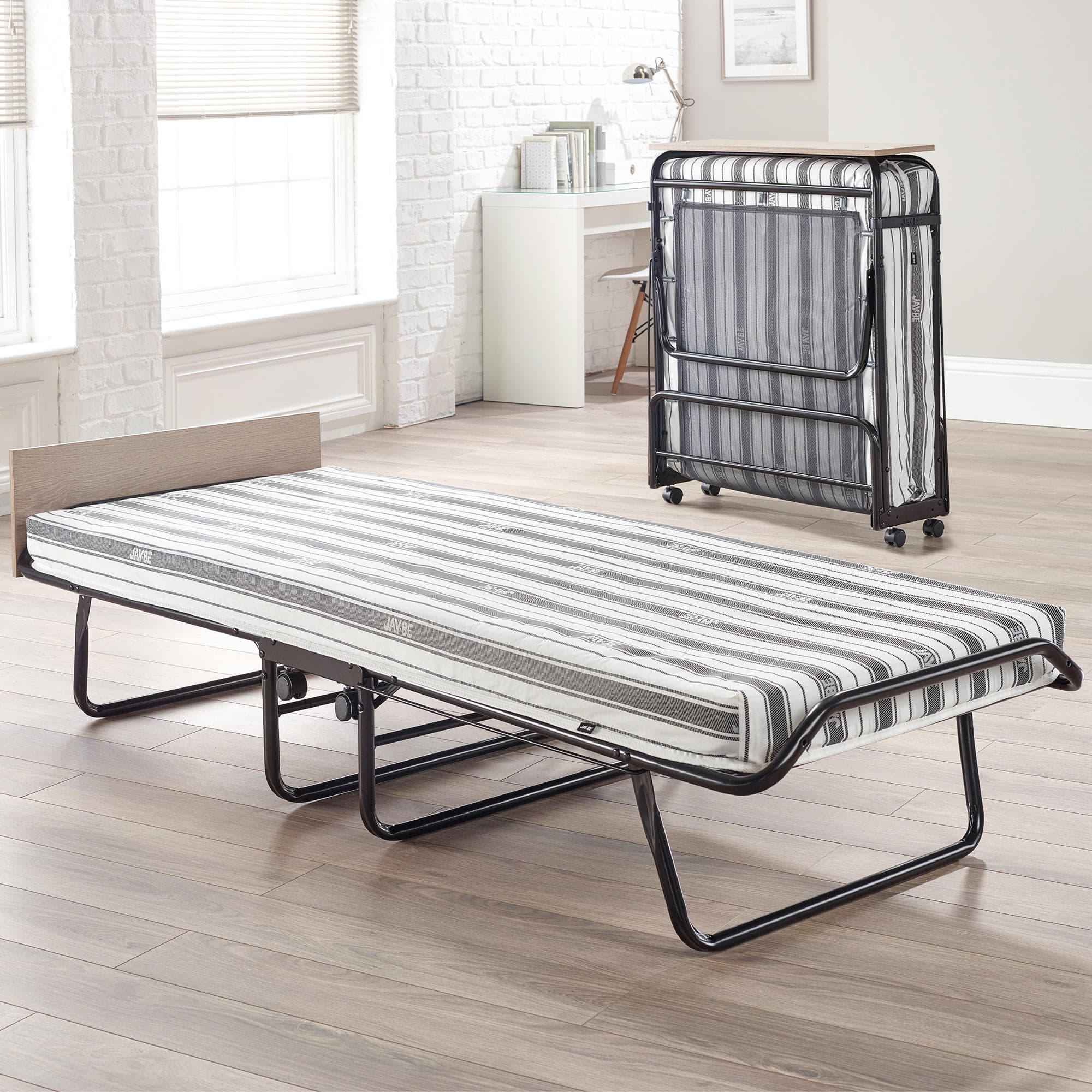 Supreme Airflow Fibre Folding Bed Black