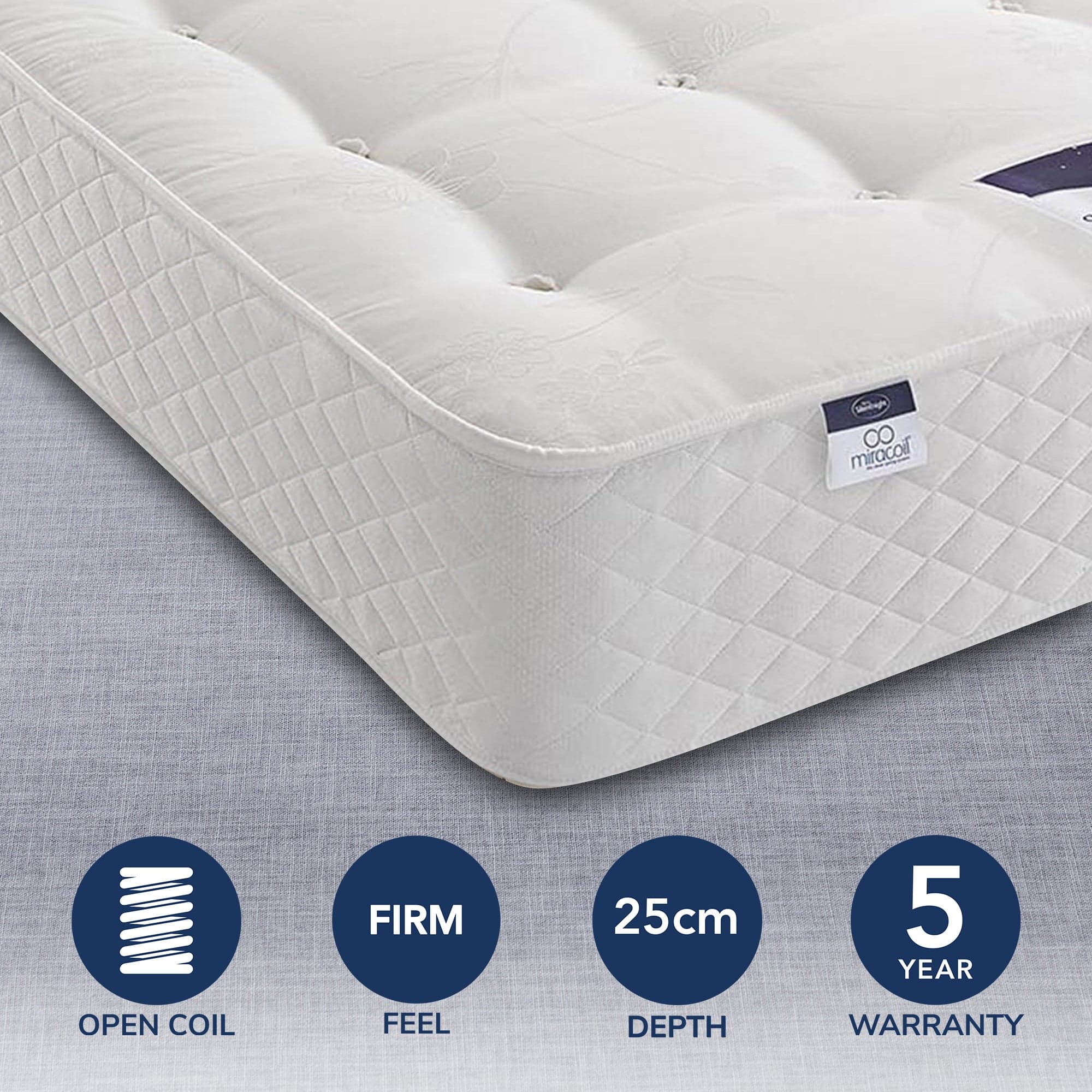 Silentnight Firm Miracoil Orthopaedic Mattress White