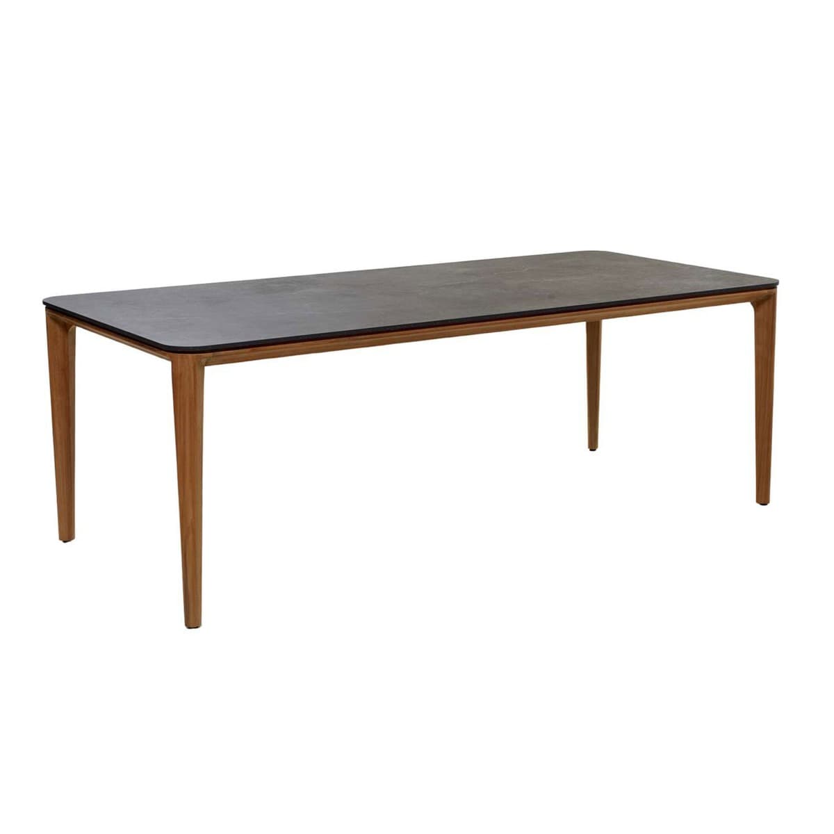 Cane-line Aspect Outdoor Rectangular Dining Table, Teak, Black Ceramic