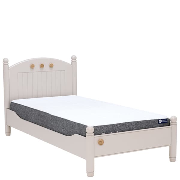 Children's Buttons Single Bed - Rubberwood With a Stone Painted Finish