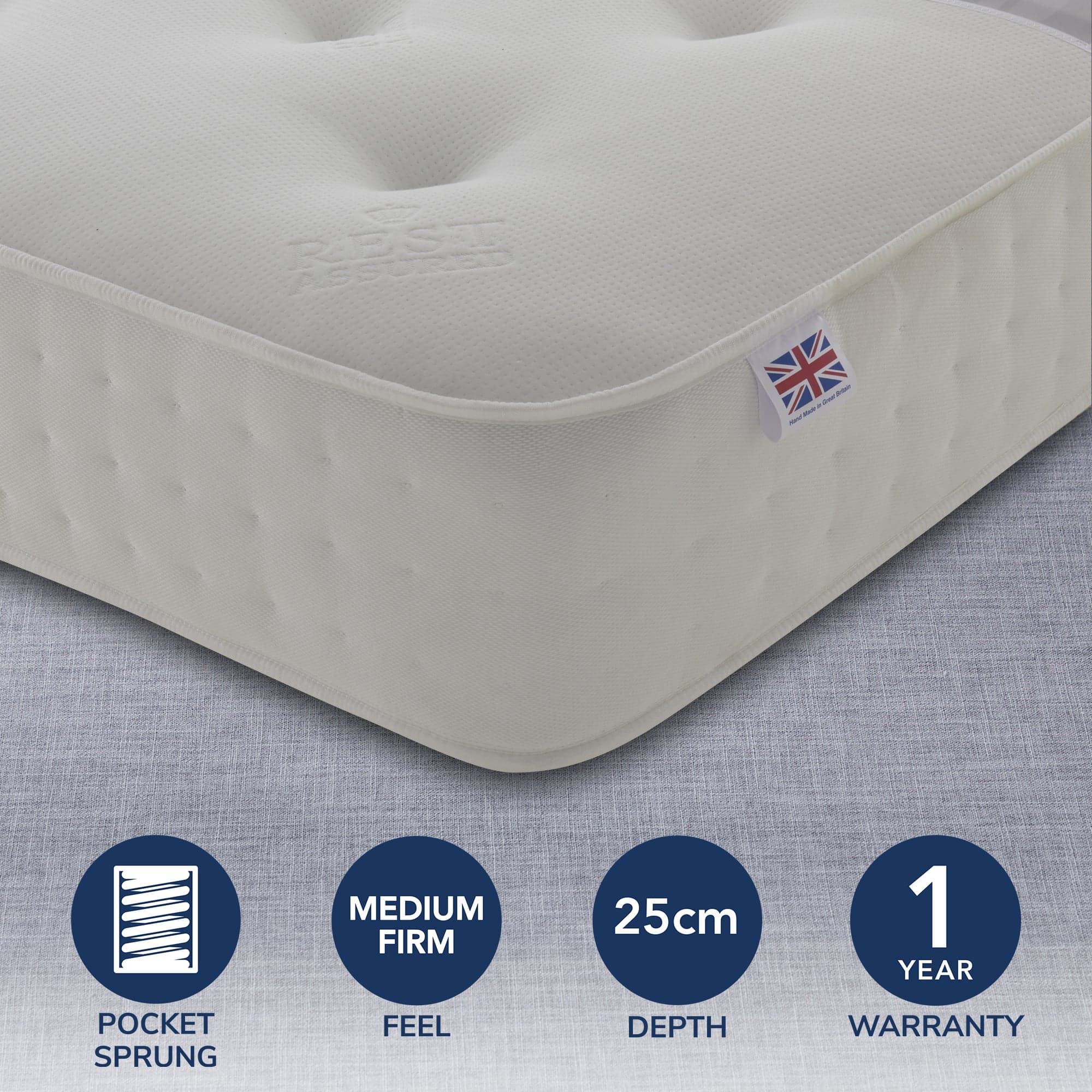 Rest Assured 1000 Pocket Orthopaedic Mattress White