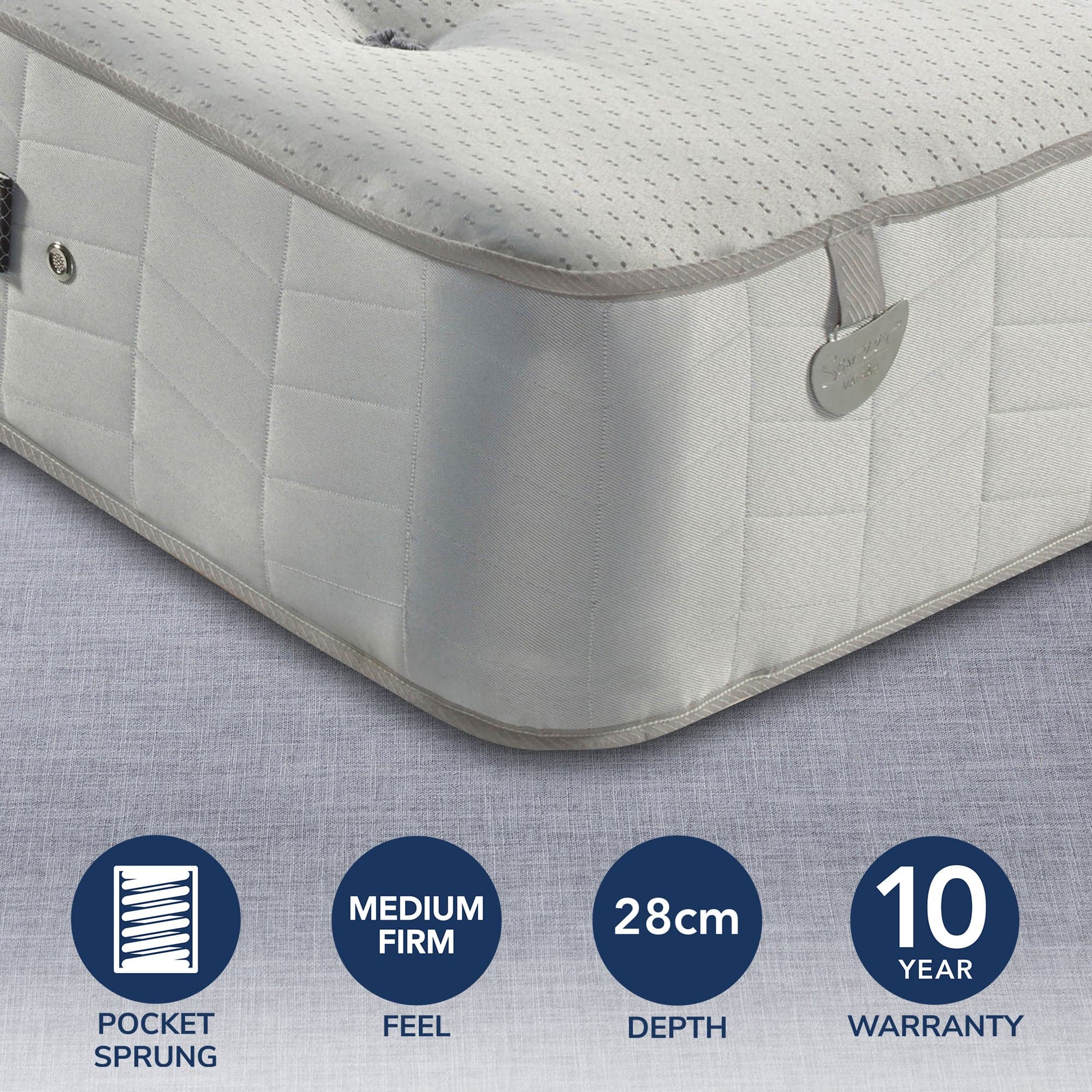 Pocketo Medium Firm 1000 Mattress White