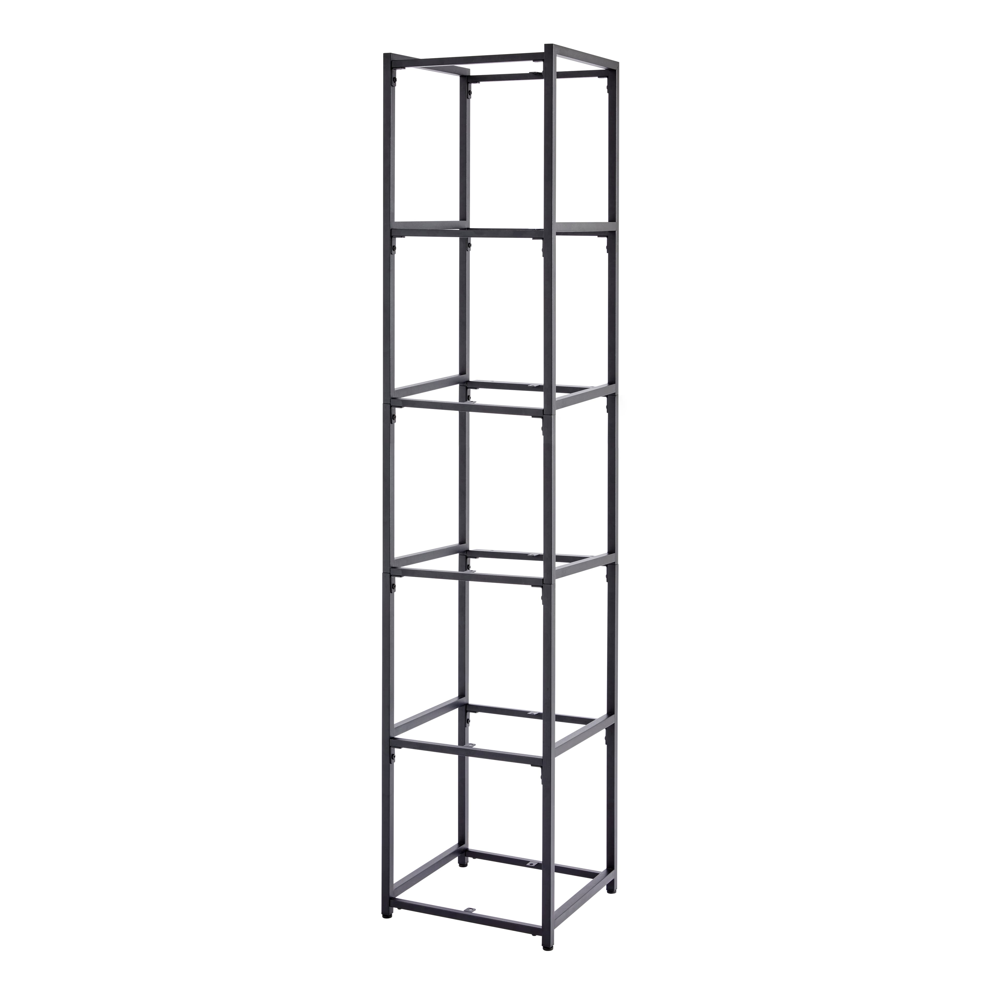 Modular 6 Shelf Black Frame Component Black