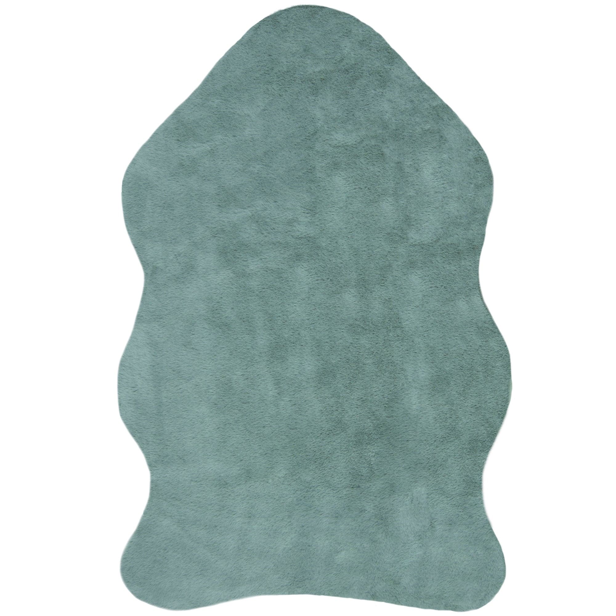 Supersoft Single Pelt Faux Fur Rug Green