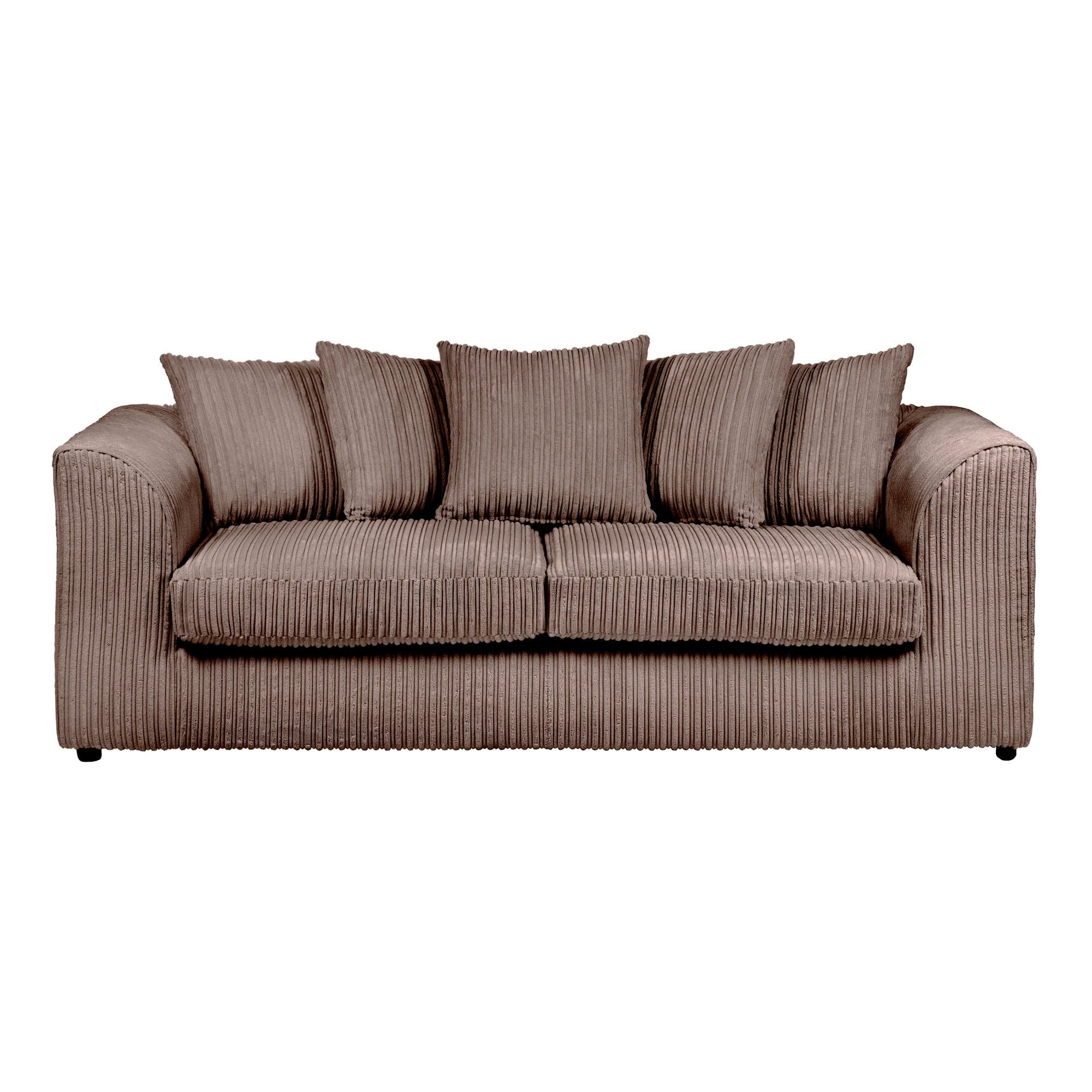 Blake Jumbo Cord 3 Seater Sofa Brown
