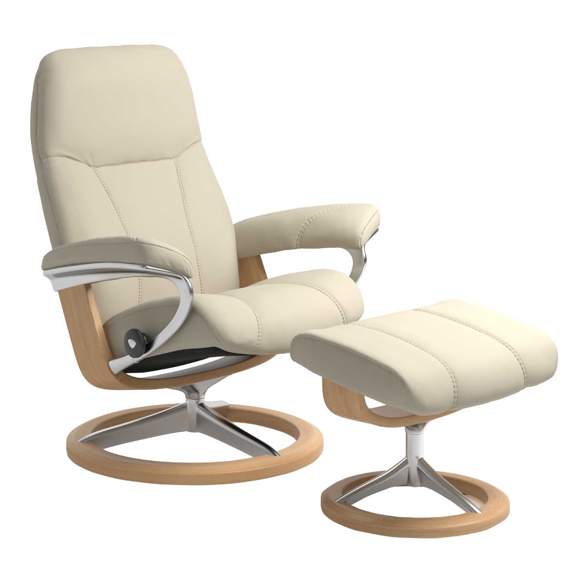 Stressless Consul Signature Chair & Stool, Choice of Leather