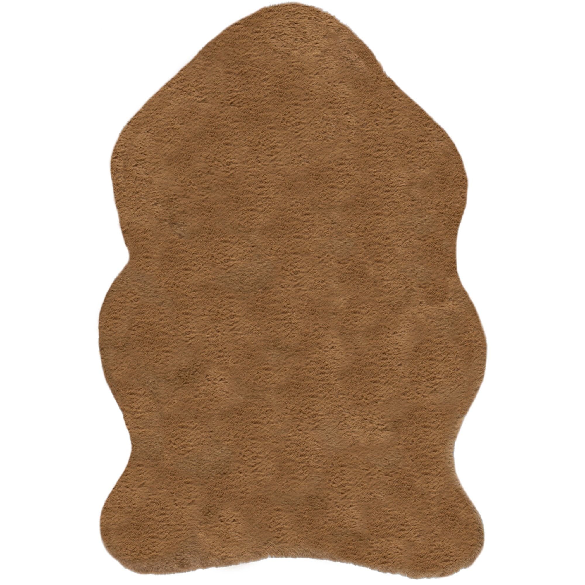 Supersoft Single Pelt Faux Fur Rug Brown