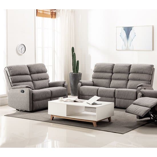 Westport Fabric 2 Seater And 3 Seater Sofa Suite In Charcoal Grey