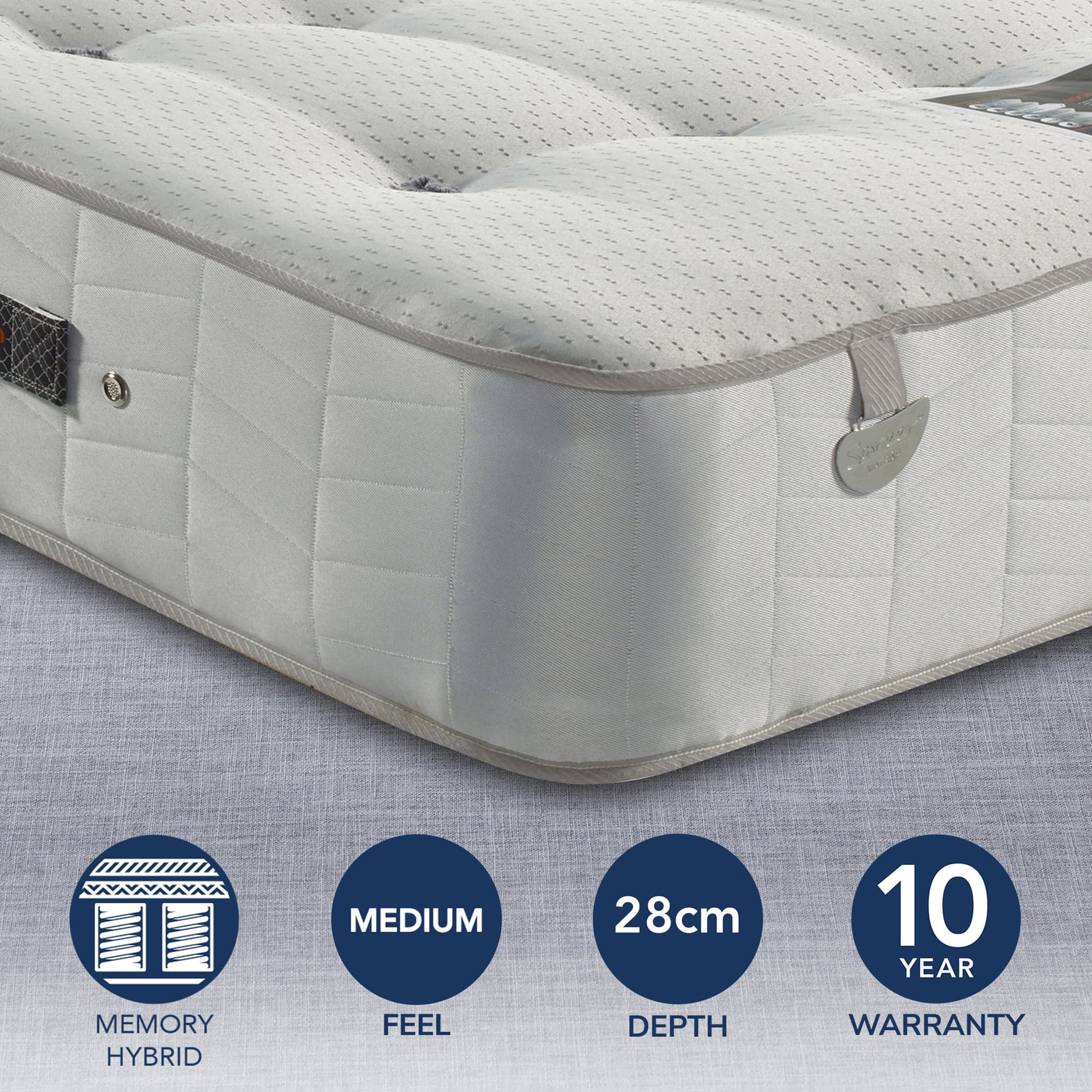 Pocketo Medium Firm 1000 Memory Mattress White